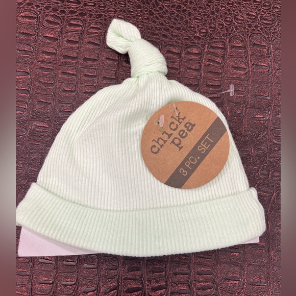 NWT BABY my first Easter 3 piece onesie pants hat set green gray 0 3 months mos - Picture 2 of 6